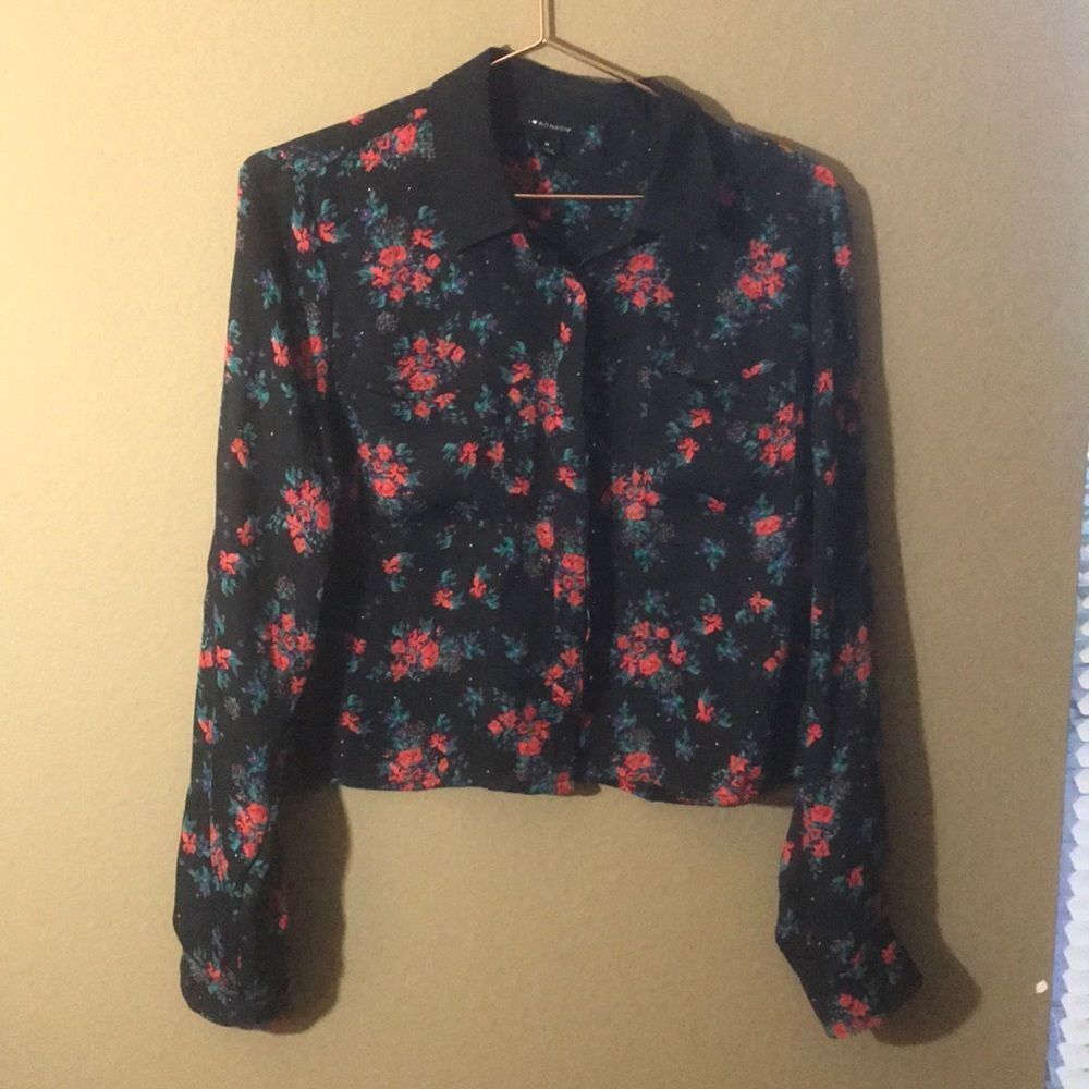 Chiffon button up shirt